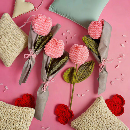 Handmade crochet tulip